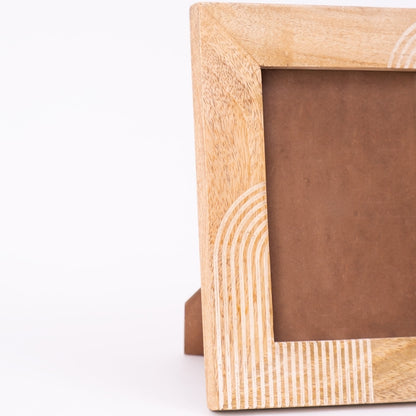 Abstract Grain Photo Frame- Natural Wood