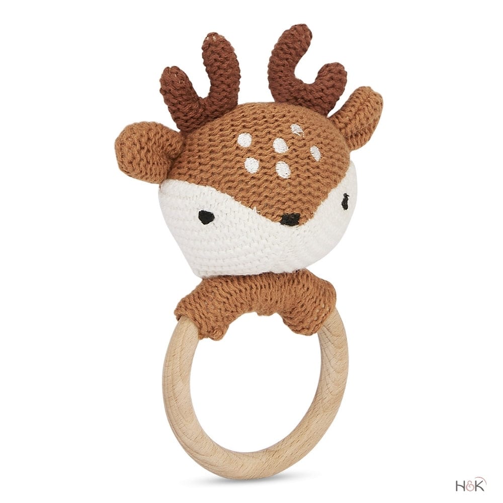 Jungle Paws Cotton Knitted All Season AC Blanket with a Teether - Blanket | haus & kinder