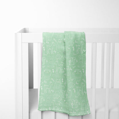 Jungle Jigsaw Collection 100% Organic Cotton Muslin Swaddle Pack Of  3