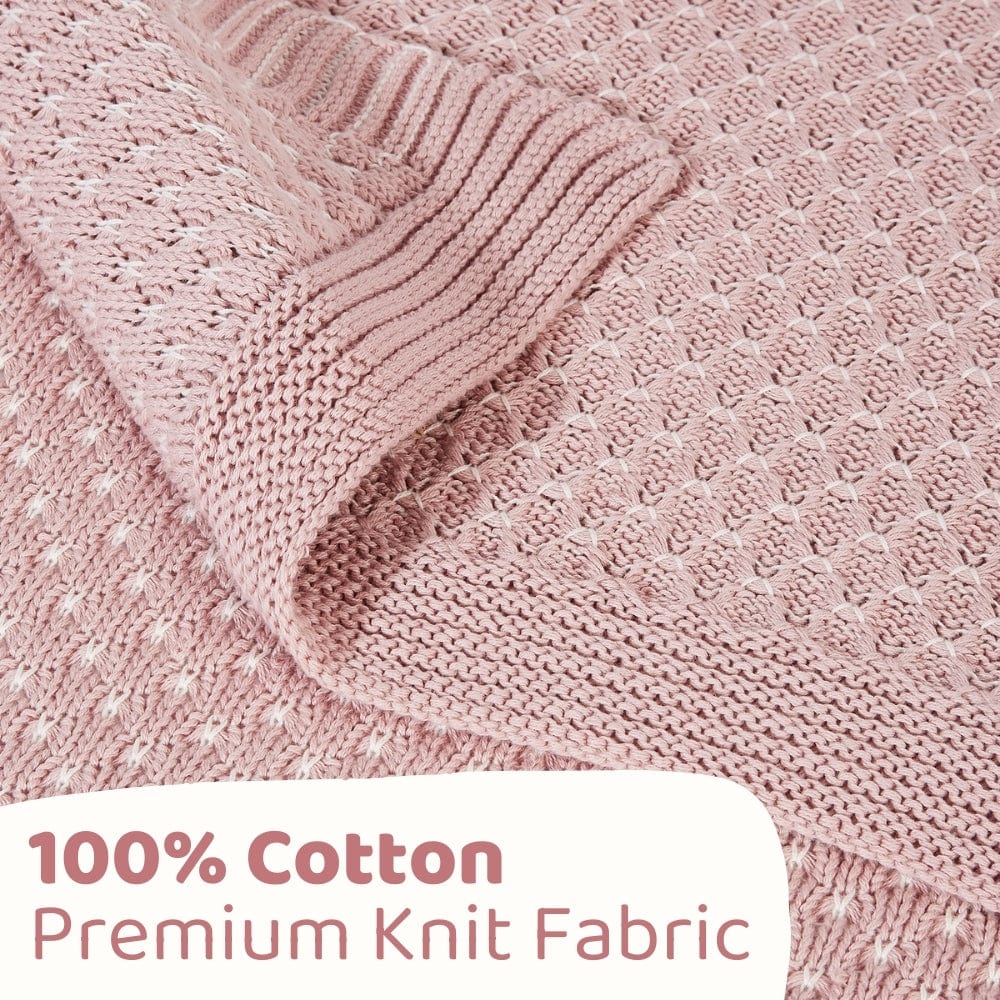 Baby Blossom Cotton Knitted All Season AC Blanket with a toy - Blanket | haus & kinder