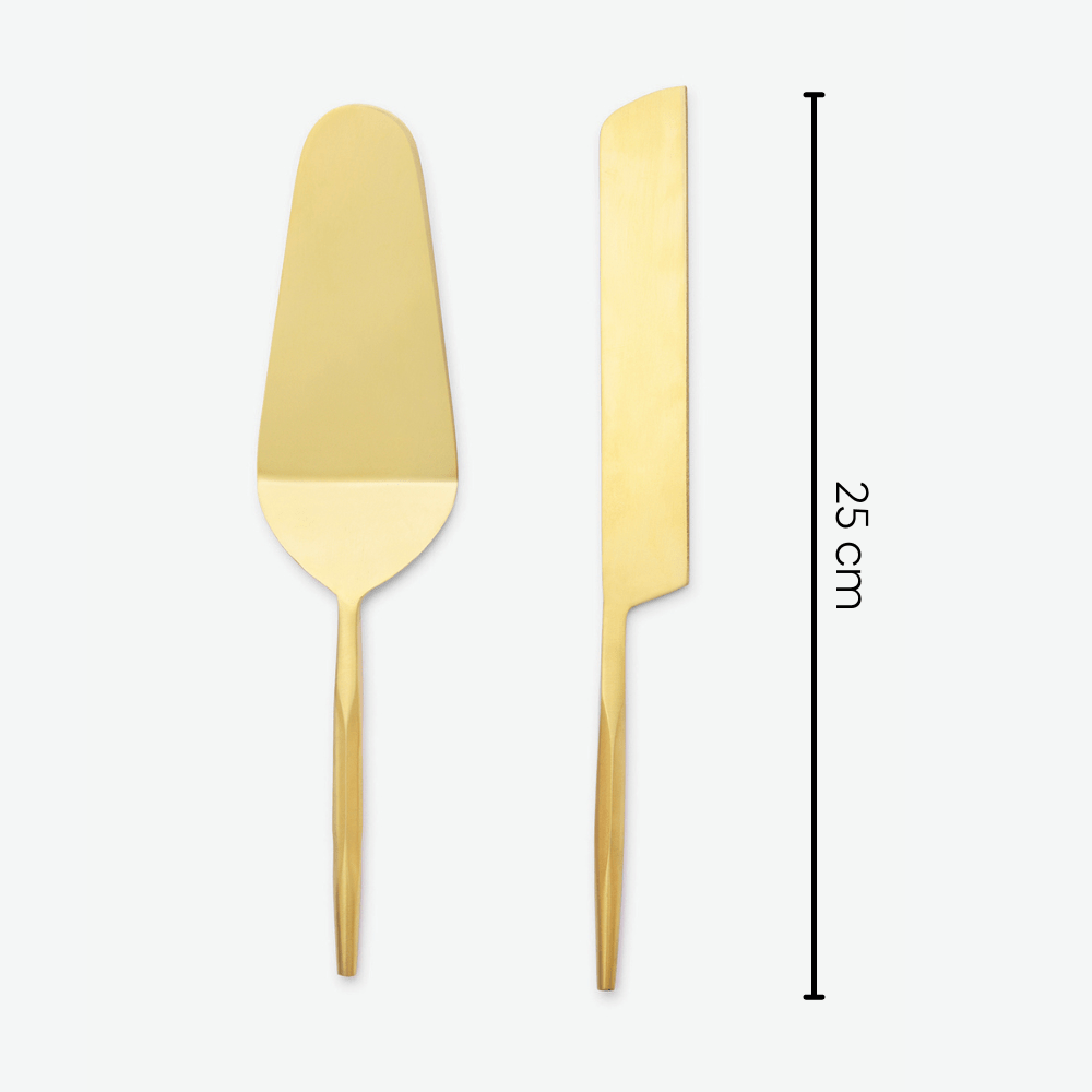 Diamond Matt Gold cake server, set of 2