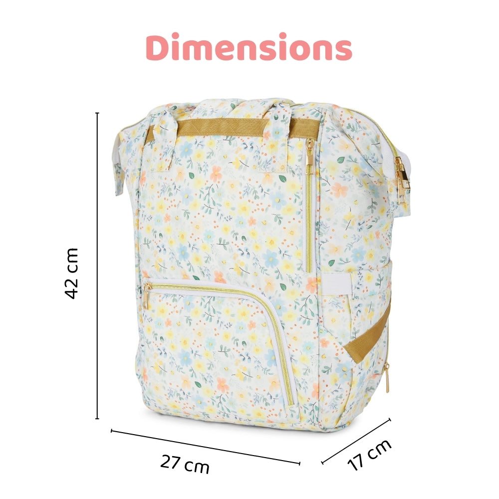 Chic Diaper Bag Backpack (Capacity - 20L) , Little Bloom