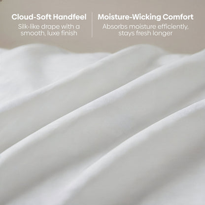 Tencel 300 TC King Flat Bedsheet- Cloud Drift