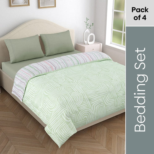 Microfibre Reversible Comforter Bedding Set, Verdant Archies