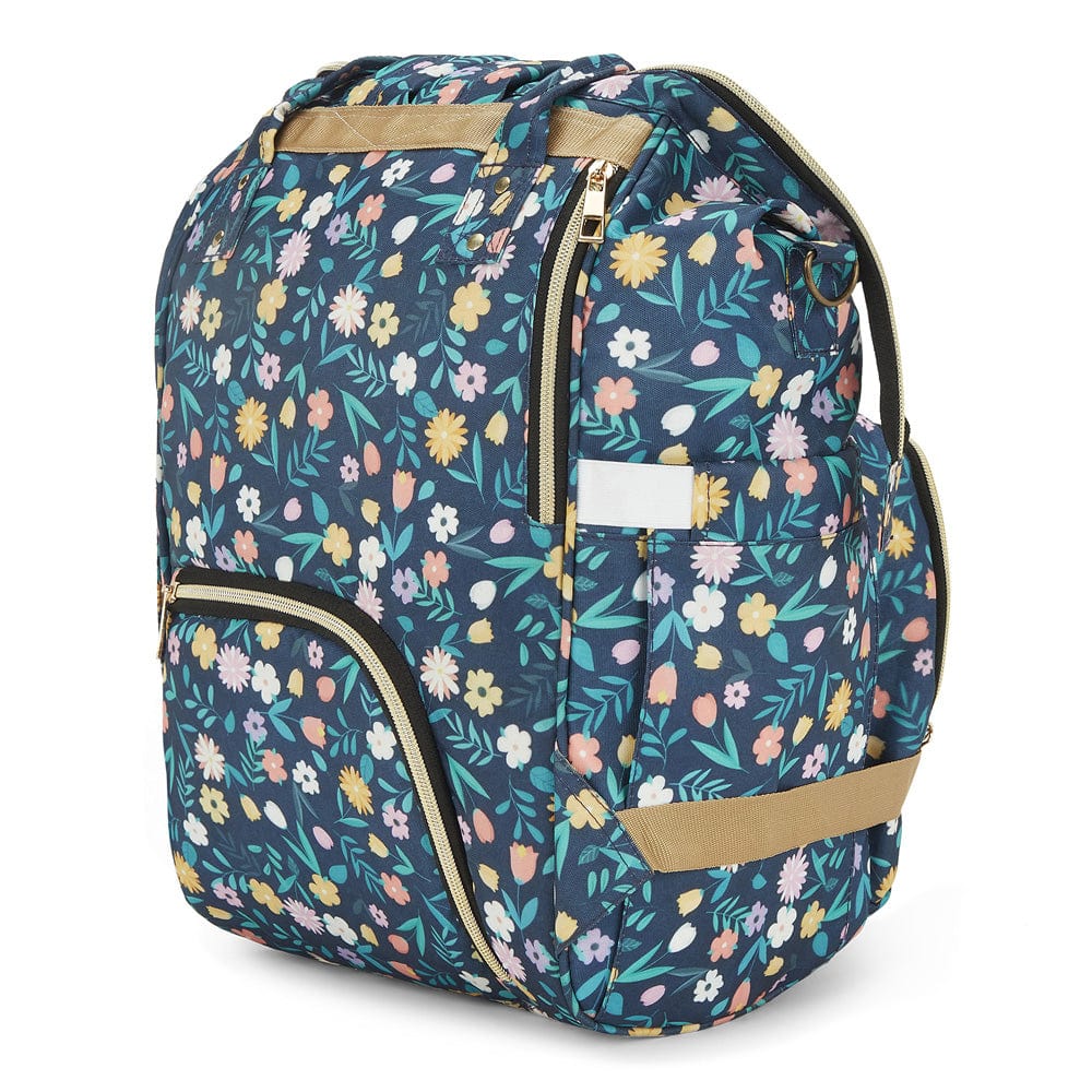 Chic Diaper Bag Backpack for New Parents (Capacity - 20L) , Night Bloom