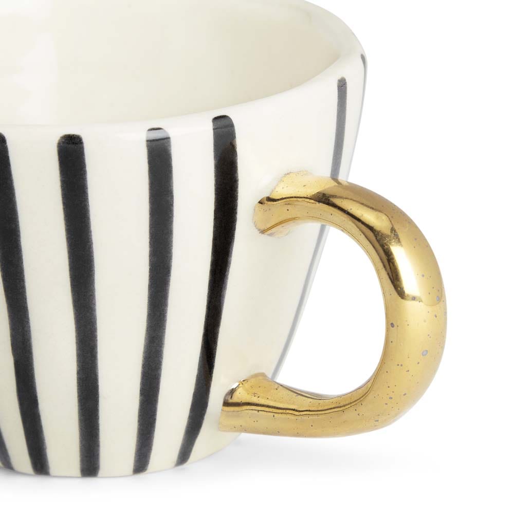 Lovestruck stripe ceramic cup, Set of 2