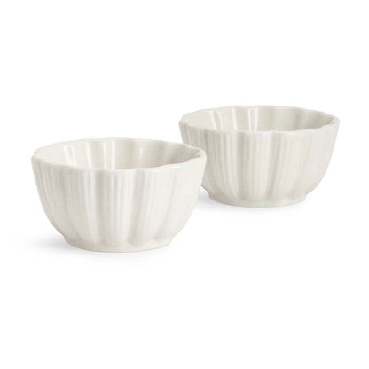 Moon Dancer Ceramic small bowl set of 2, Ivory