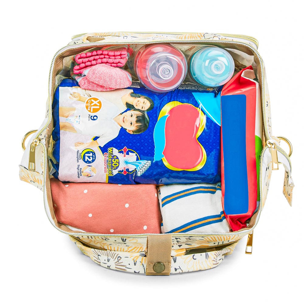 Art on Canvas - Chic Diaper Bag Backpack for New Parents (Capacity - 20L) , Roarsome