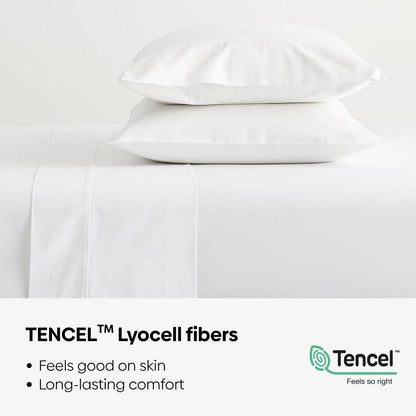 Tencel 300 TC King Flat Bedsheet- Lavender Fog