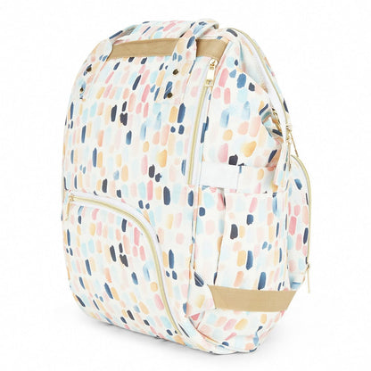 Art on Canvas - Chic Diaper Bag Backpack for New Parents (Capacity - 20L) , Spectrum