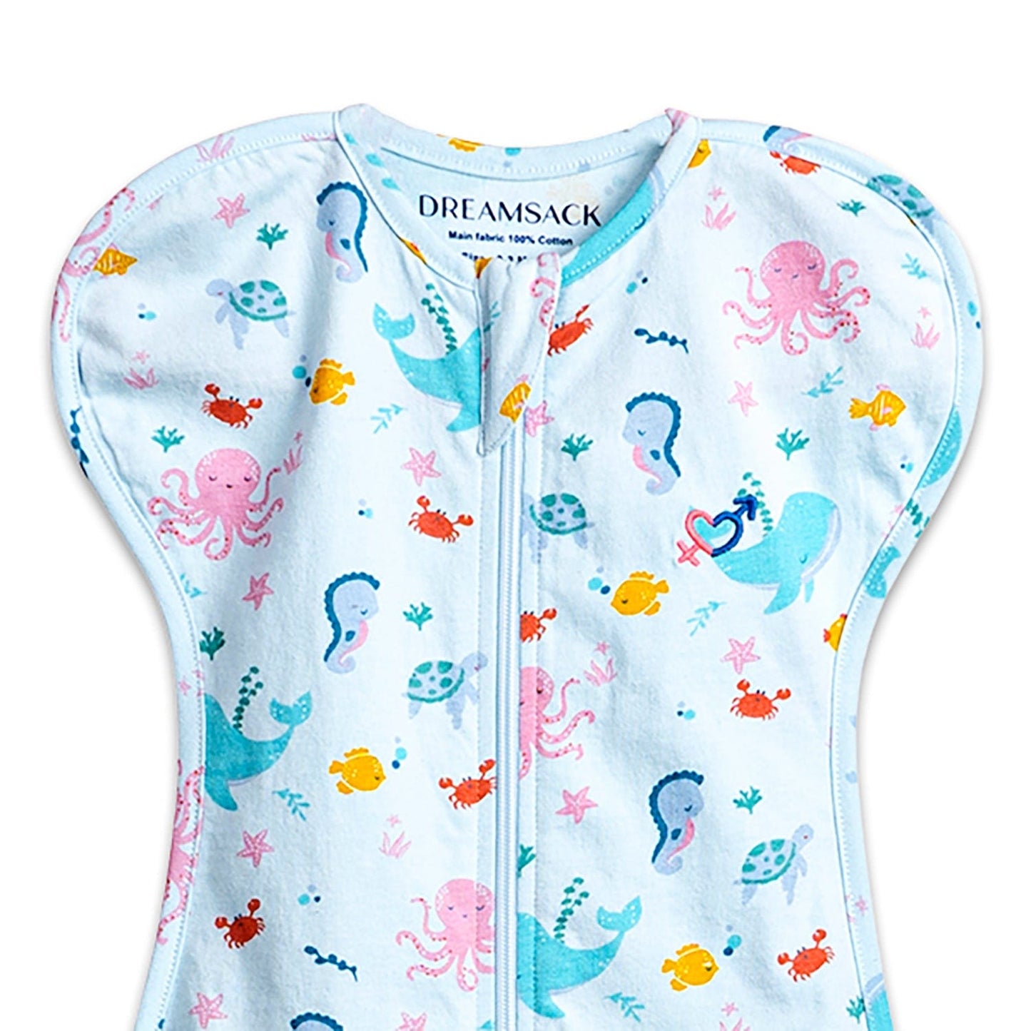 H&K Dreamsack Snug Swaddle, Vitamin Sea. Size (0-3months)