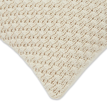 Knitted Bubble Natural Cushion Cover