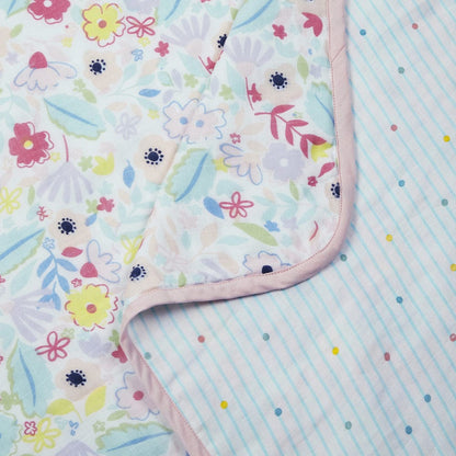 100% Cotton Muslin Reversible Blanket for New Born Baby