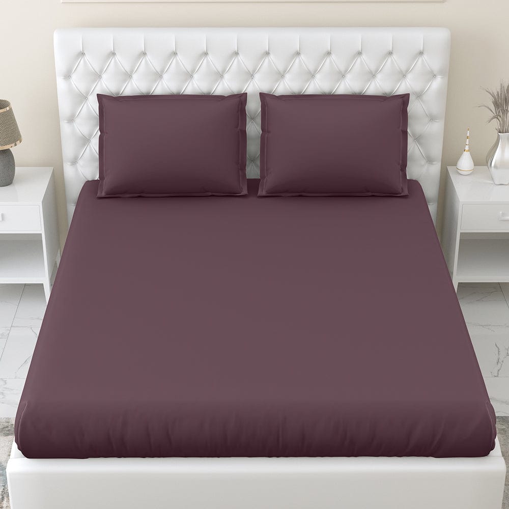 Plum 100% Cotton Bedsheet, 300 TC