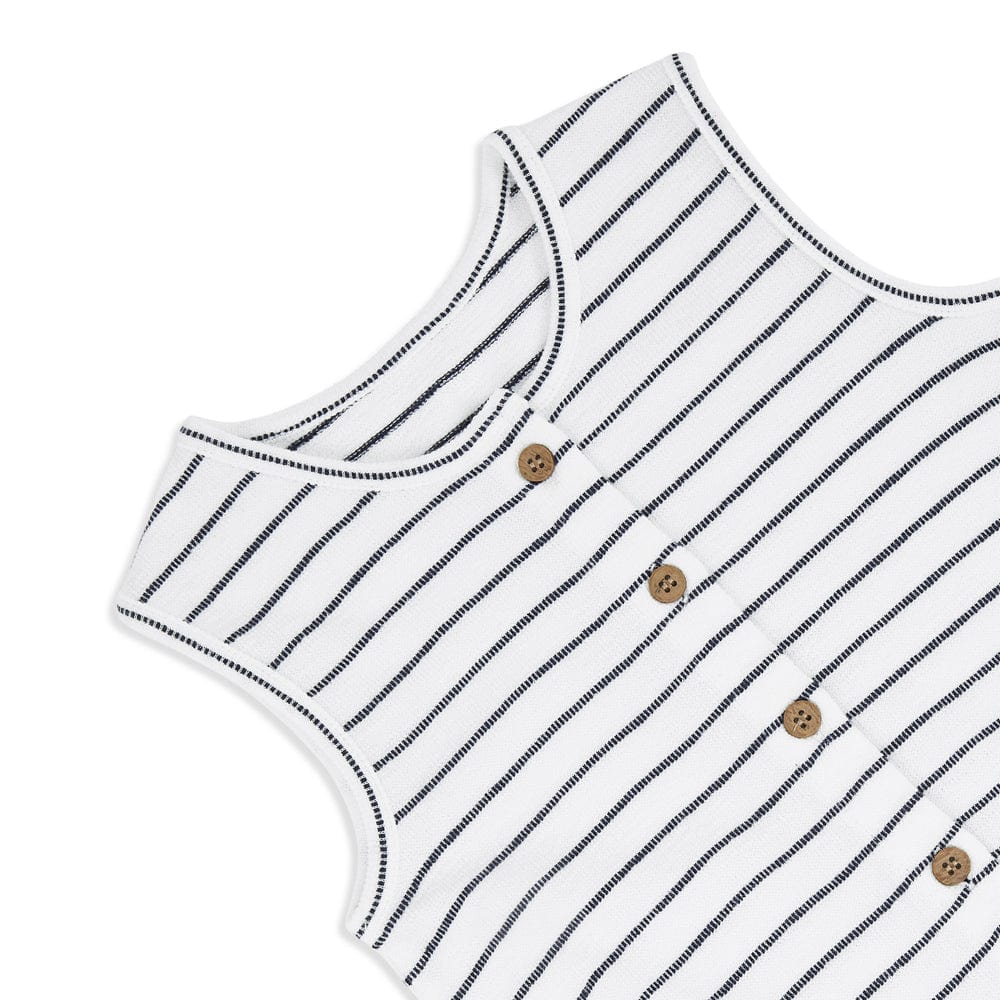 Boy Romper, Blue 0-12 Months