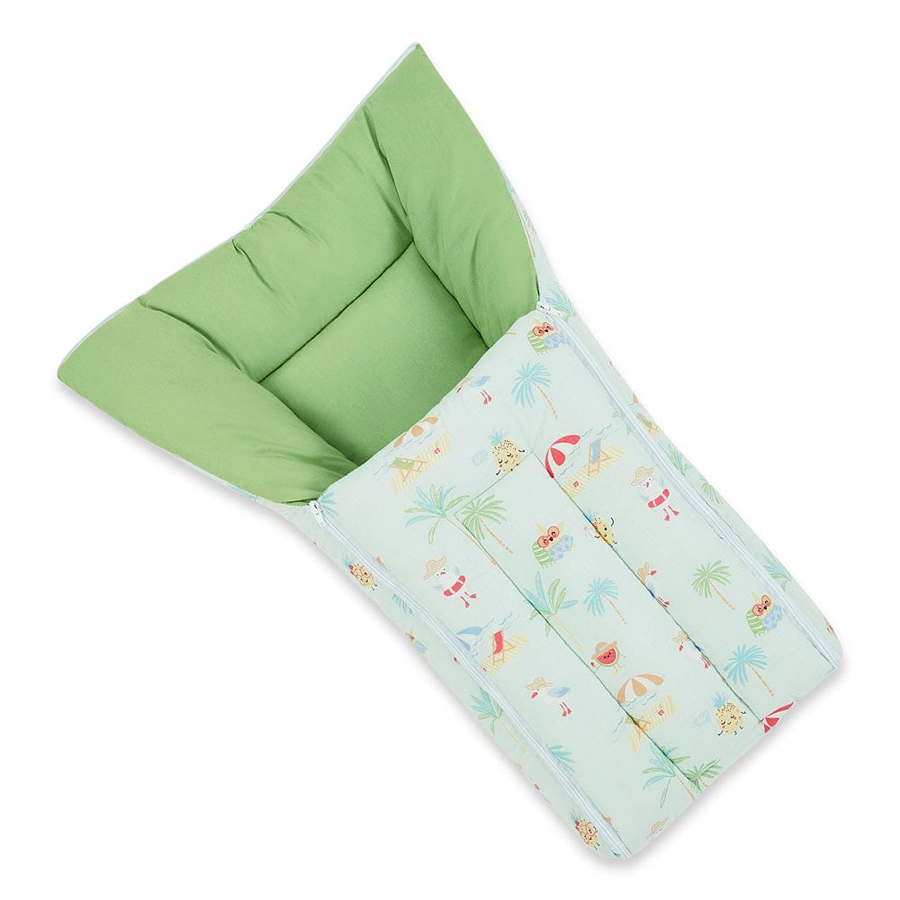 Cotton Carrier Nest cum sleeping bag, Sunny Citrus Splash ( Newborn - 3 Months)