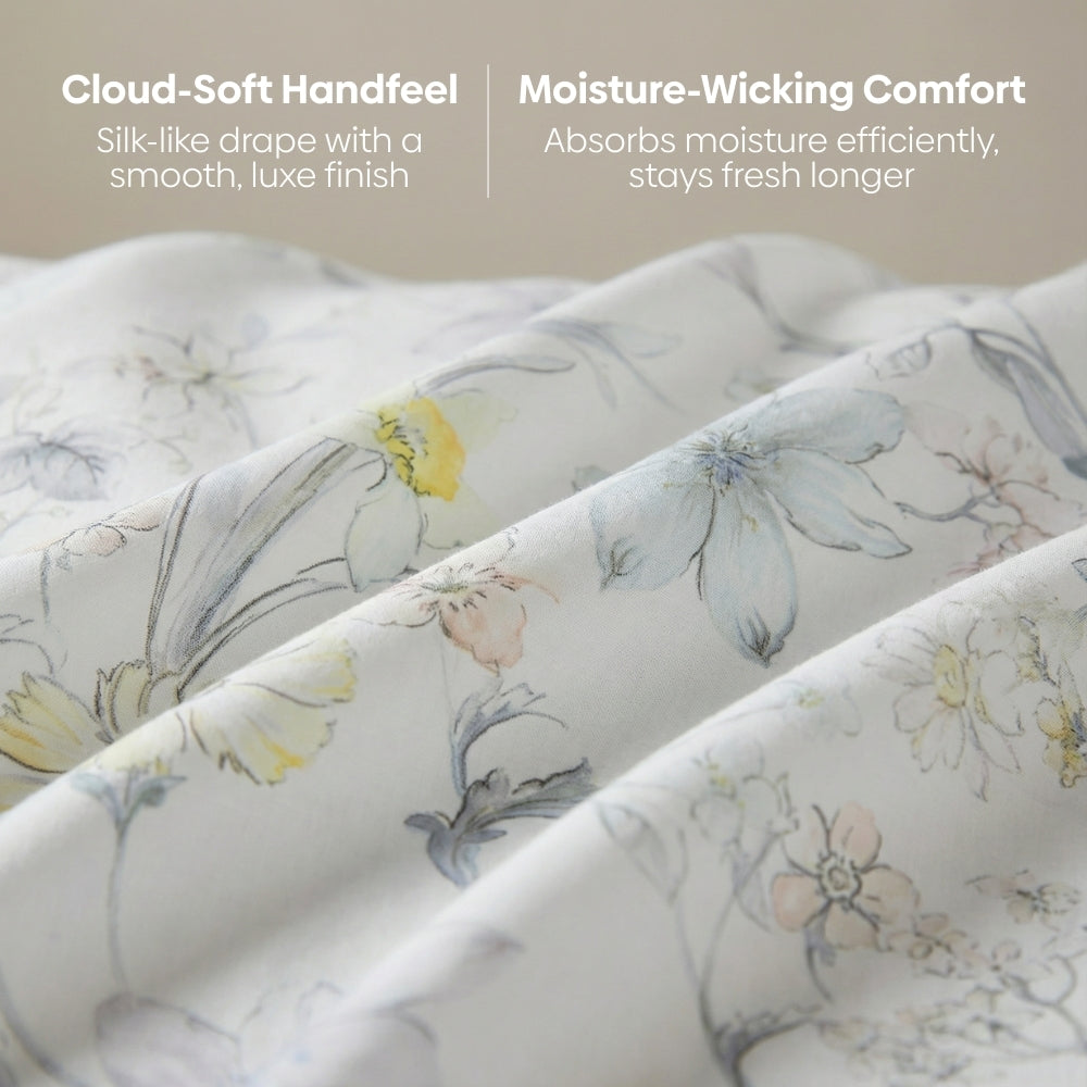 Tencel 300 TC Bedsheet Bloomea, Multicolor