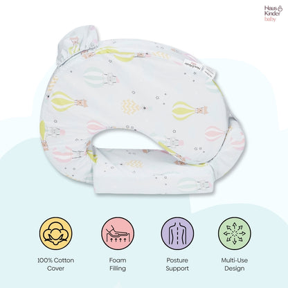 Hot Air Balloon Feeding Pillow - Posture Support With Pocket
