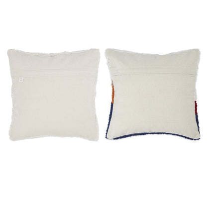 Tufted Decorative Cushion Cover, Sun & Abstract Pack of 2