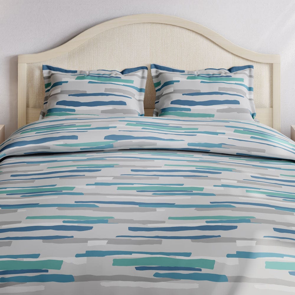 Aqua Fusion 100% Cotton Double Size Bedsheet, 144 TC