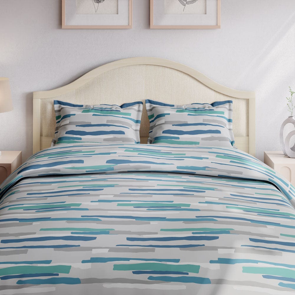 Aqua Fusion 100% Cotton Double Size Bedsheet, 144 TC