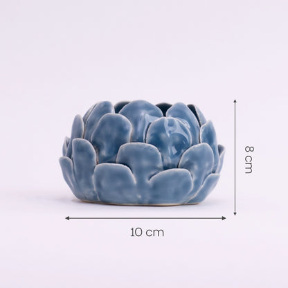 Frost Artichoke Tea light holder- Sky Blue