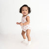 Baby Hearts Cotton Romper- White and Red