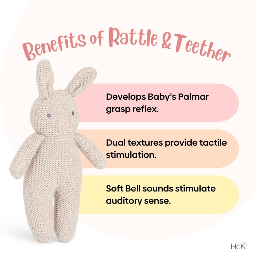 Baby Blossom Cotton Knitted All Season AC Blanket with a toy - Blanket | haus & kinder