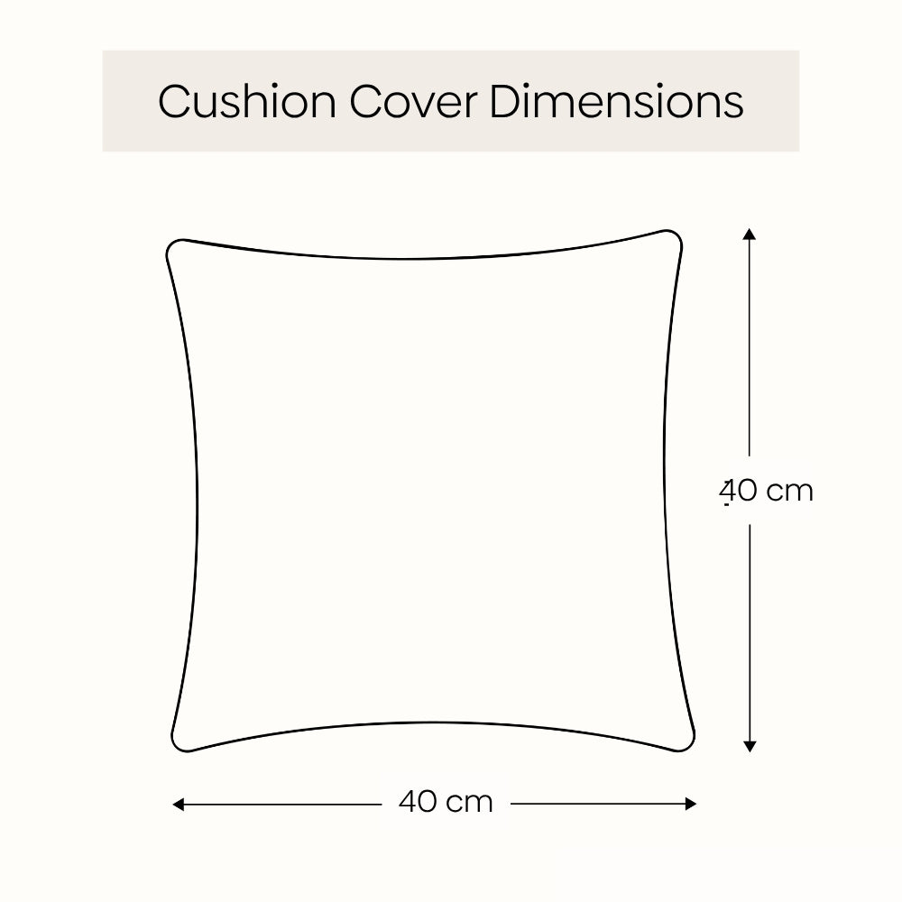 Petal Plaids Embroidered 100% Cotton Cushion Cover, Pack of 3