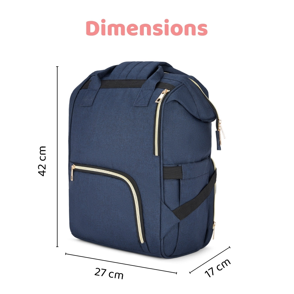 Chic Diaper Bag Backpack (Capacity - 20L) , Navy