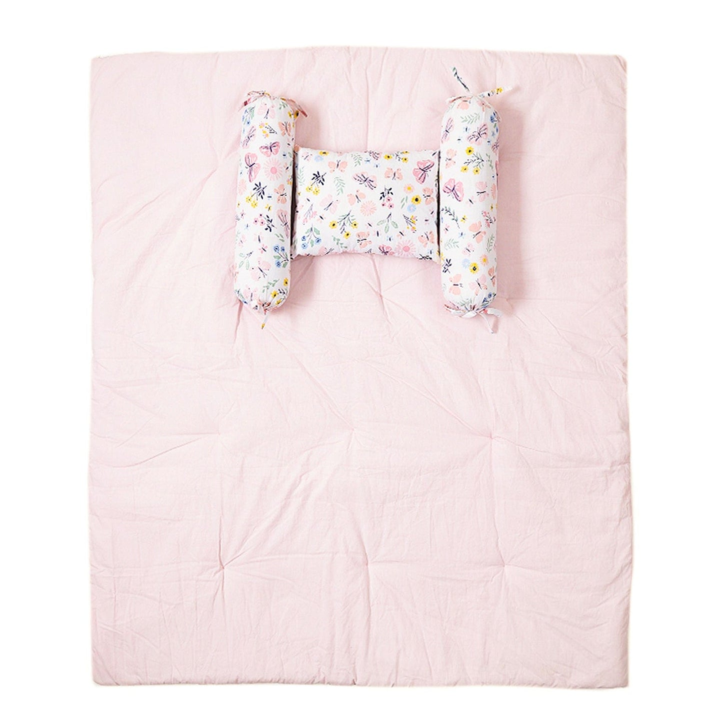 Bundle of Joy Bedding Set: Mattress, Bolsters with Quilt (Pack of 5,Butterfly garden)
