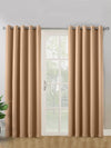 Solid black out curtains set of 2, Sand