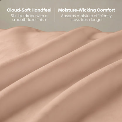 Tencel 300 TC King Flat Bedsheet- Blush Dusk