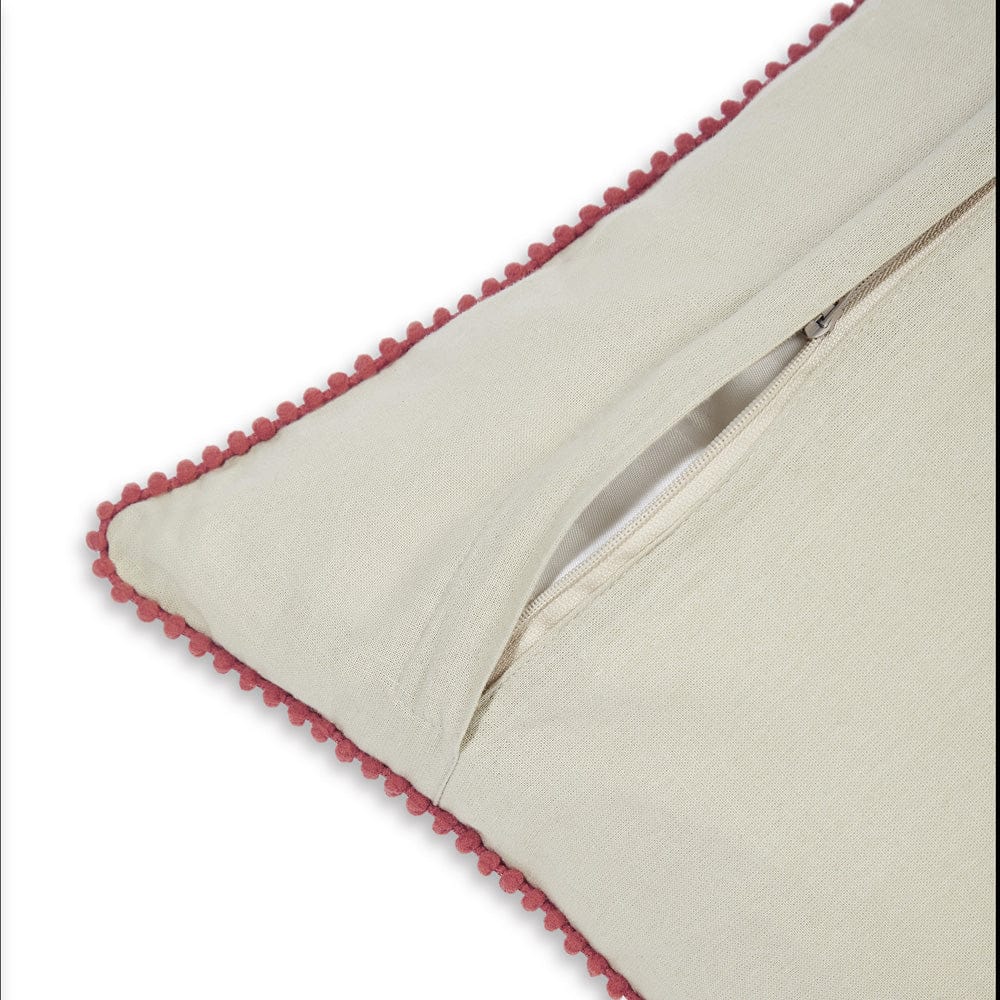 Embroidered Decorative Cushion Cover, Outline Floral