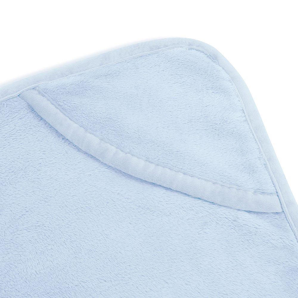 Super Soft Plush Baby hooded Flannel Blanket, Sky Blue