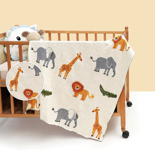 Jungle Party Cotton Knitted All Season AC Blanket