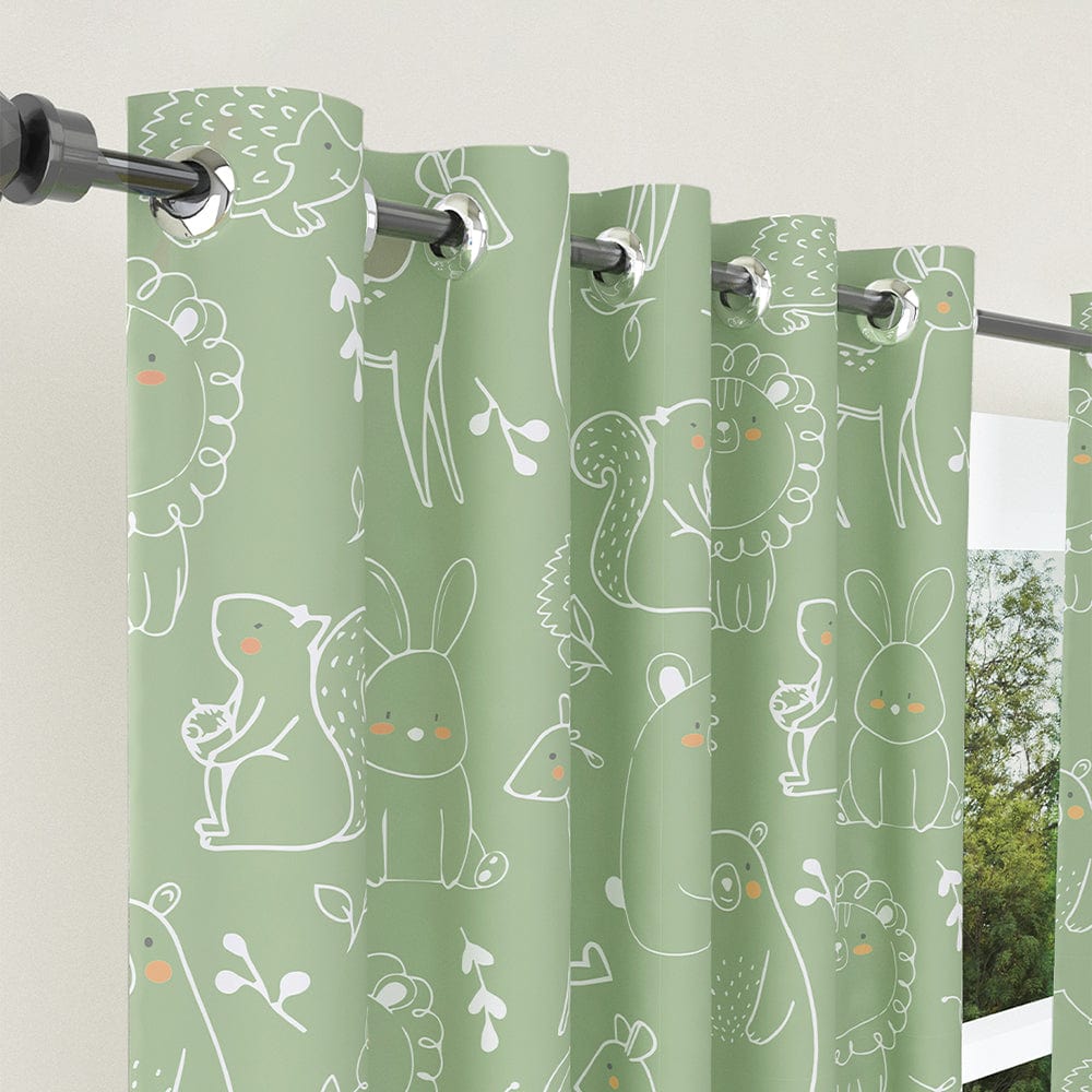Sketchy Woodland Curtain Set