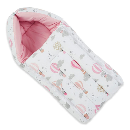 Cotton Carrier Nest cum sleeping bag, Tiny Journeys ( Newborn - 3 Months)