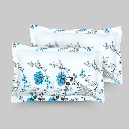 Victorian Summer Dream, Pack of 2 Pillow Covers, Blue