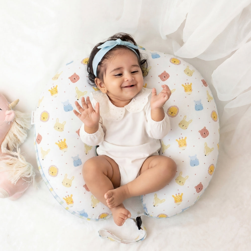 Animal Party 100% Cotton Multipurpose Feeding/Nursing pillow