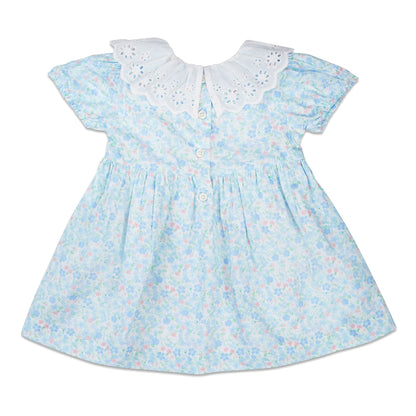Girl Blue Frock with Bloomer 3-18 Months