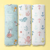 Oasis Collection 100% Cotton Muslin Swaddle Pack Of 3