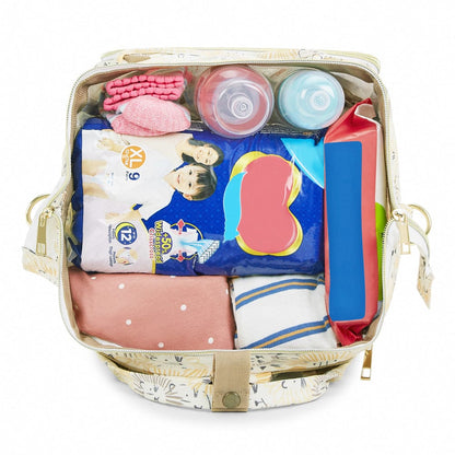 Art on Canvas - Chic Diaper Bag Backpack for New Parents (Capacity - 20L) , Roarsome
