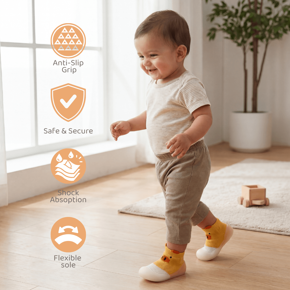 Honey Bear Baby Booties | 9-12 Months - baby booties | haus & kinder