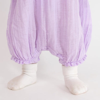 Lilac Cloud Cotton Baby Romper- Lilac