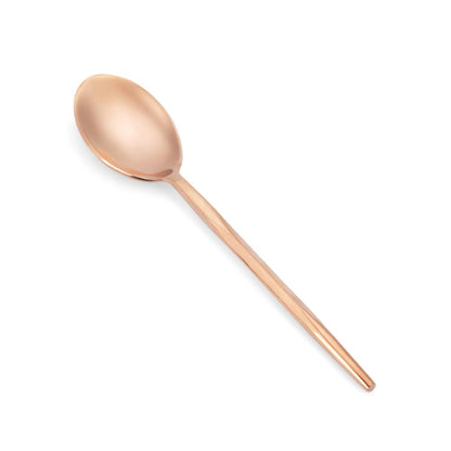 Diamond rose gold glossy cutlery, set of 4