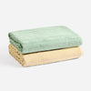 100% Cotton Allure Zero Twist Bath Towel - Pack Of 2  (Beige, Sage Green)