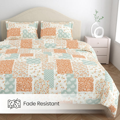 Patch Bliss 100% Cotton Double Size Bedsheet, 144 TC