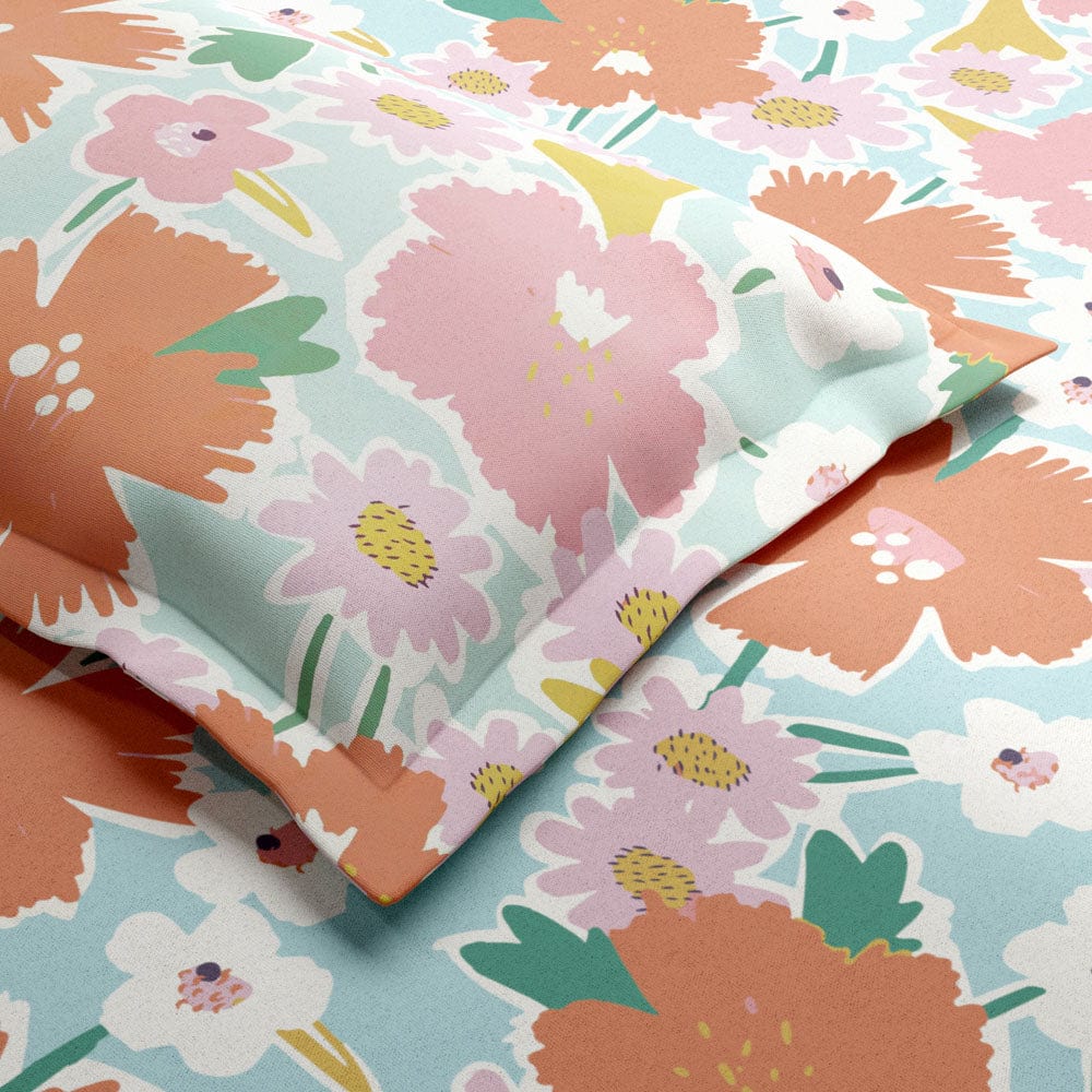 Abstract Floral 100% Cotton King Size Bedsheet, 144 TC
