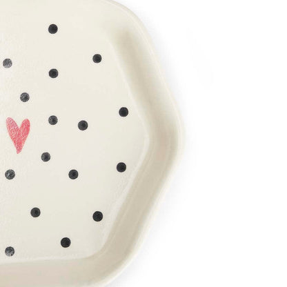 Lovestruck Ceramic plate, White